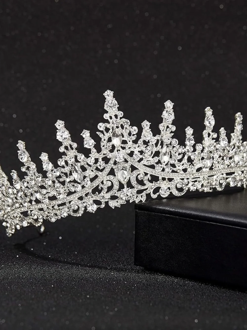 Crystal Bridal Tiara Crown in Silver
